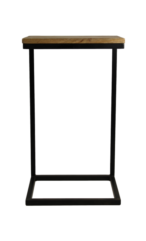 Side table Read - 38x30x65 - Natural/black - Mango wood/iron