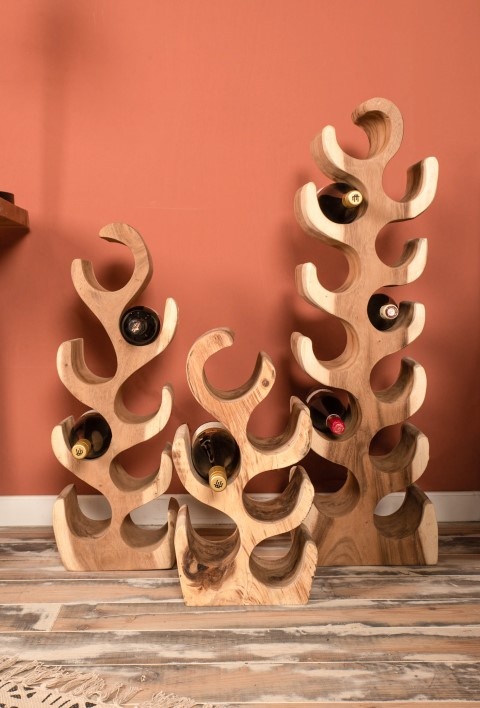 Flaschenhalter - 27x20x51 - Natur - Suar