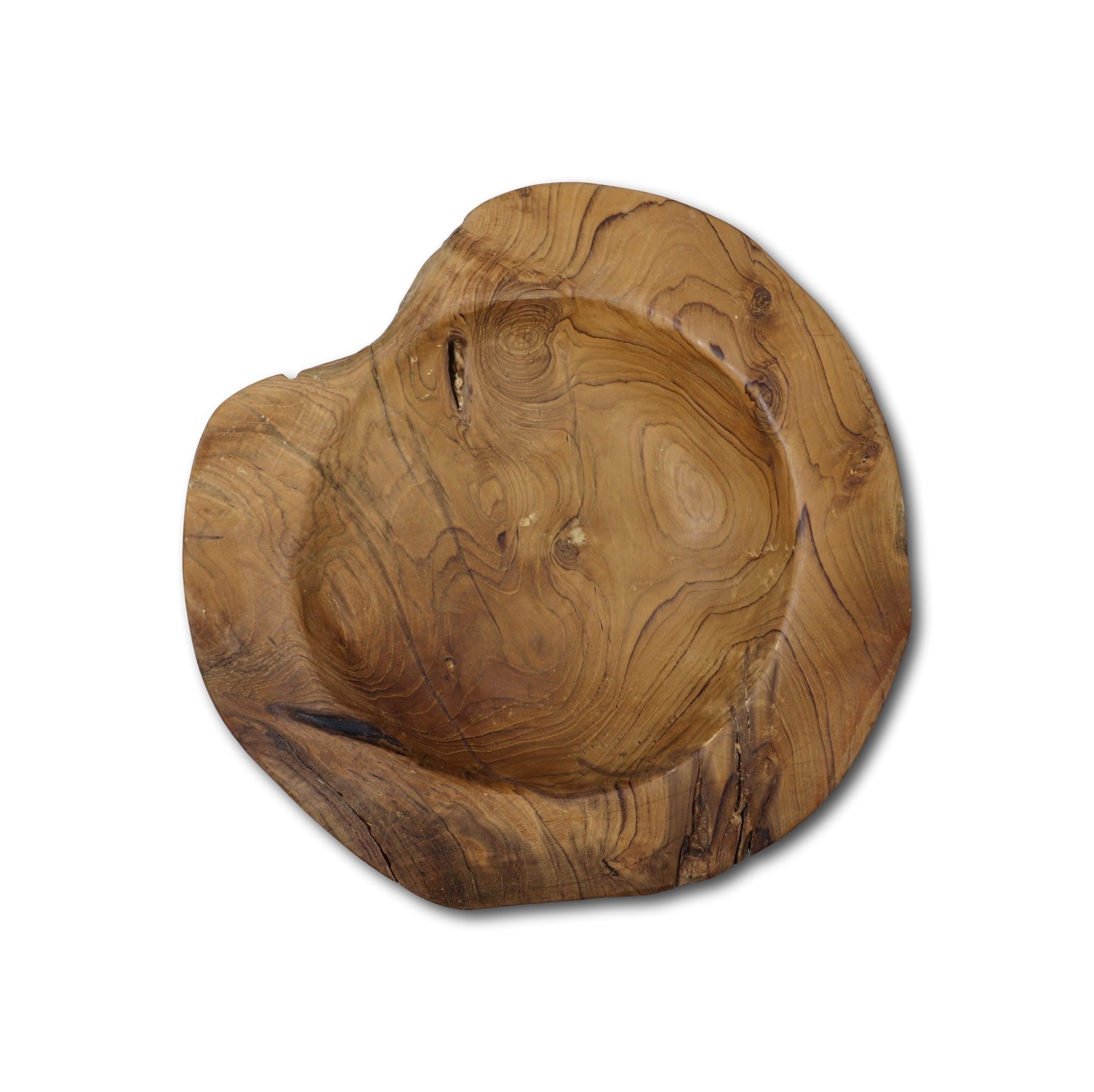 Fruitschaal large - ø38-45 cm - blank - teak