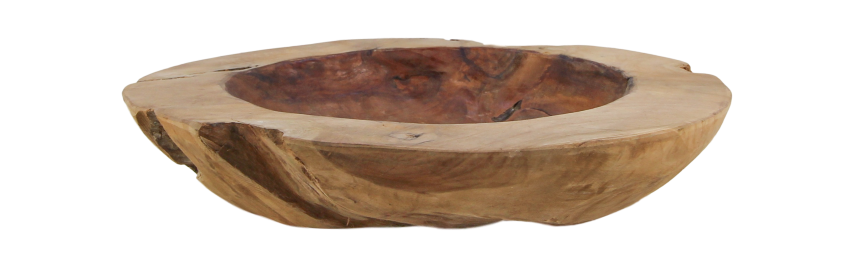 Fruitschaal large -ø35-45 cm - glossy - blank - teak Fruitschaal large -ø35-45 cm - glossy - blank - teak