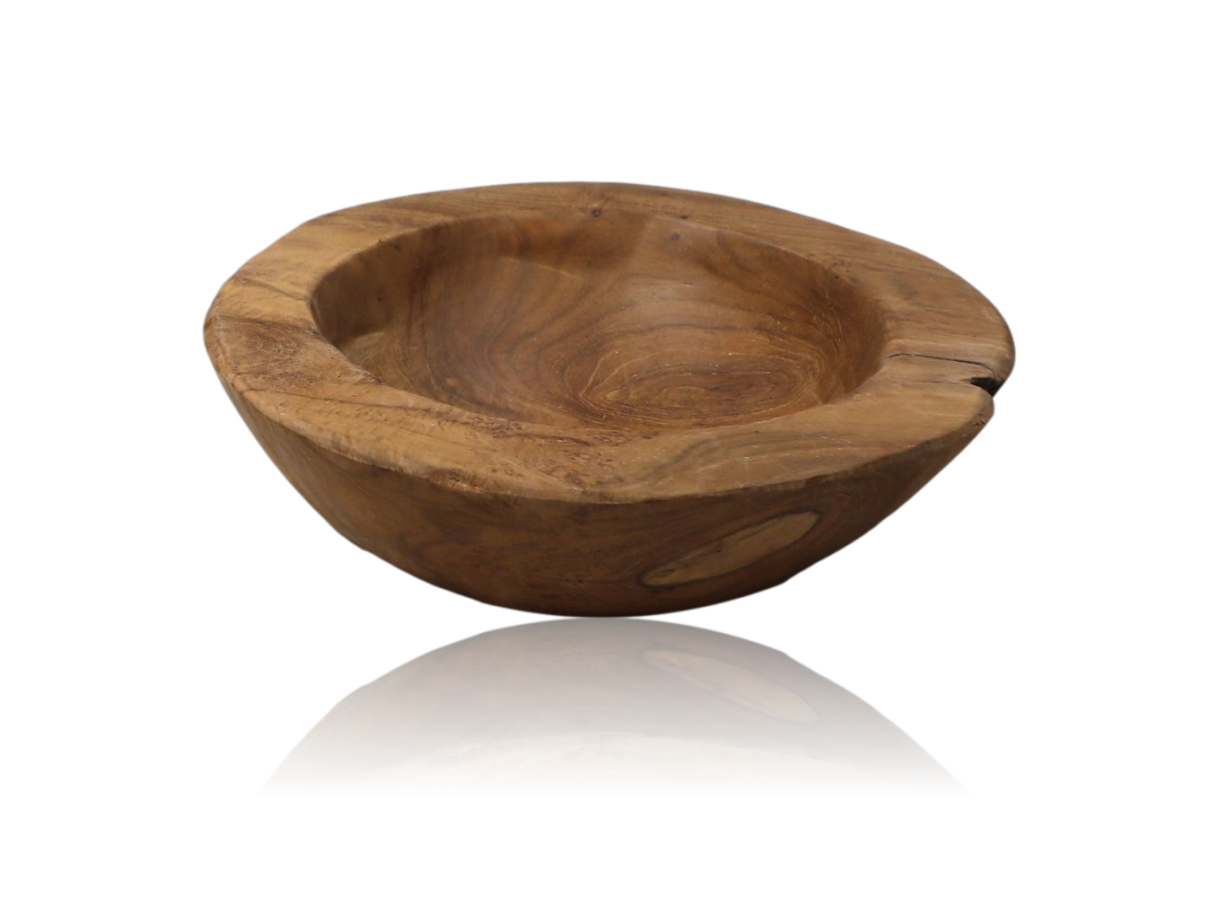 Obstschale klein - ø20-27 cm - Blank - Teak
