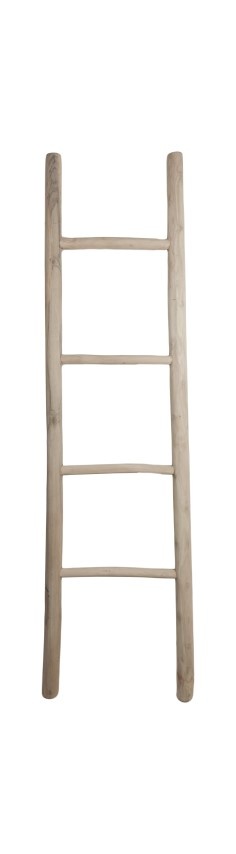 HSM Collection Decoratieve ladder - 35-45x5x150 - Naturel - Teak