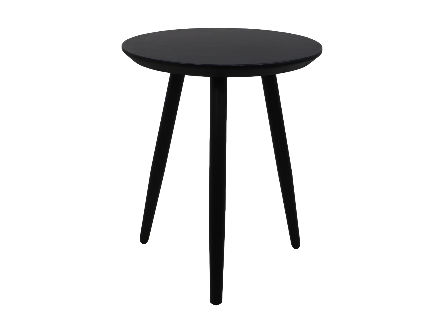 Side table Zurich - ø40x50 - Black - Acacia wood/iron