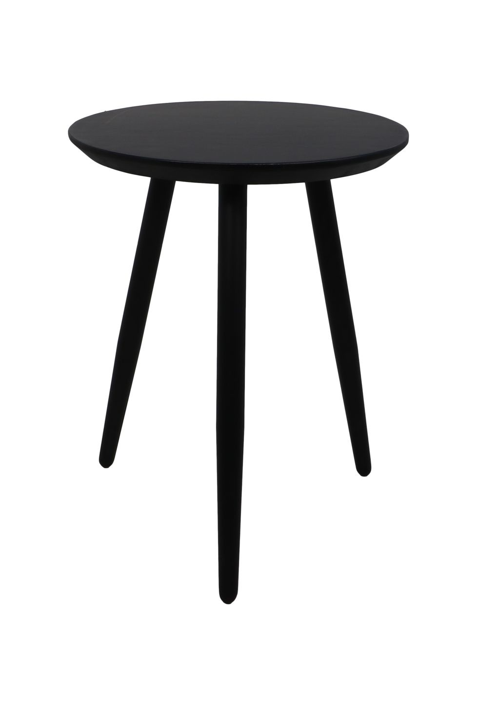 Side table Zurich - ø40x50 - Black - Acacia wood/iron