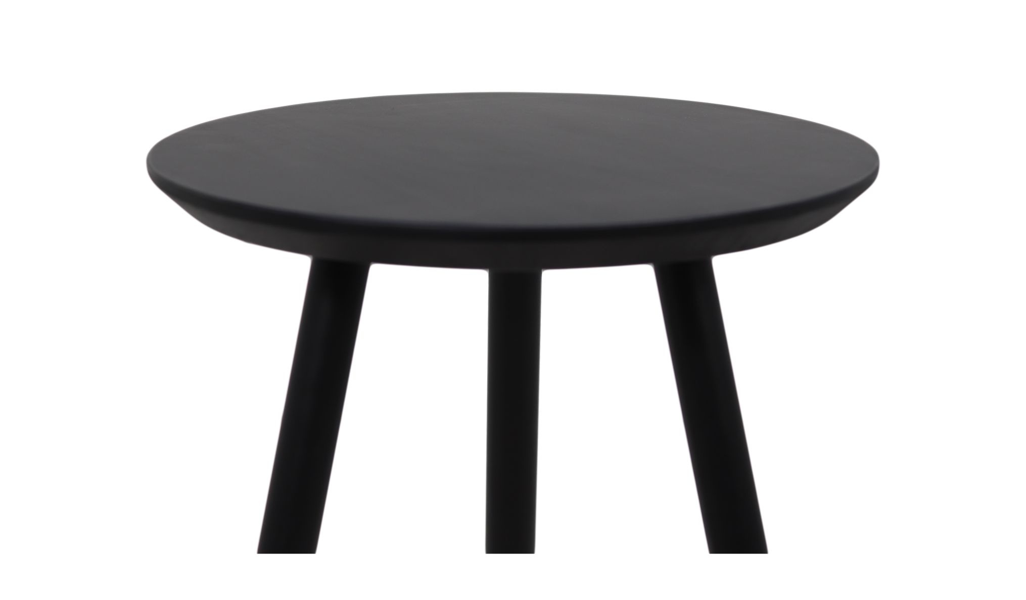 Side table Zurich - ø40x50 - Black - Acacia wood/iron
