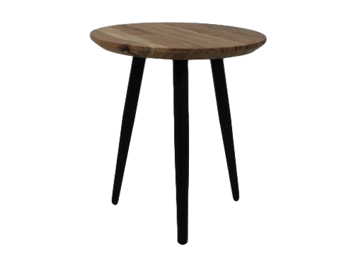 Bijzettafel Zurich - ø40x50 - Naturel - Acaciahout/ijzer