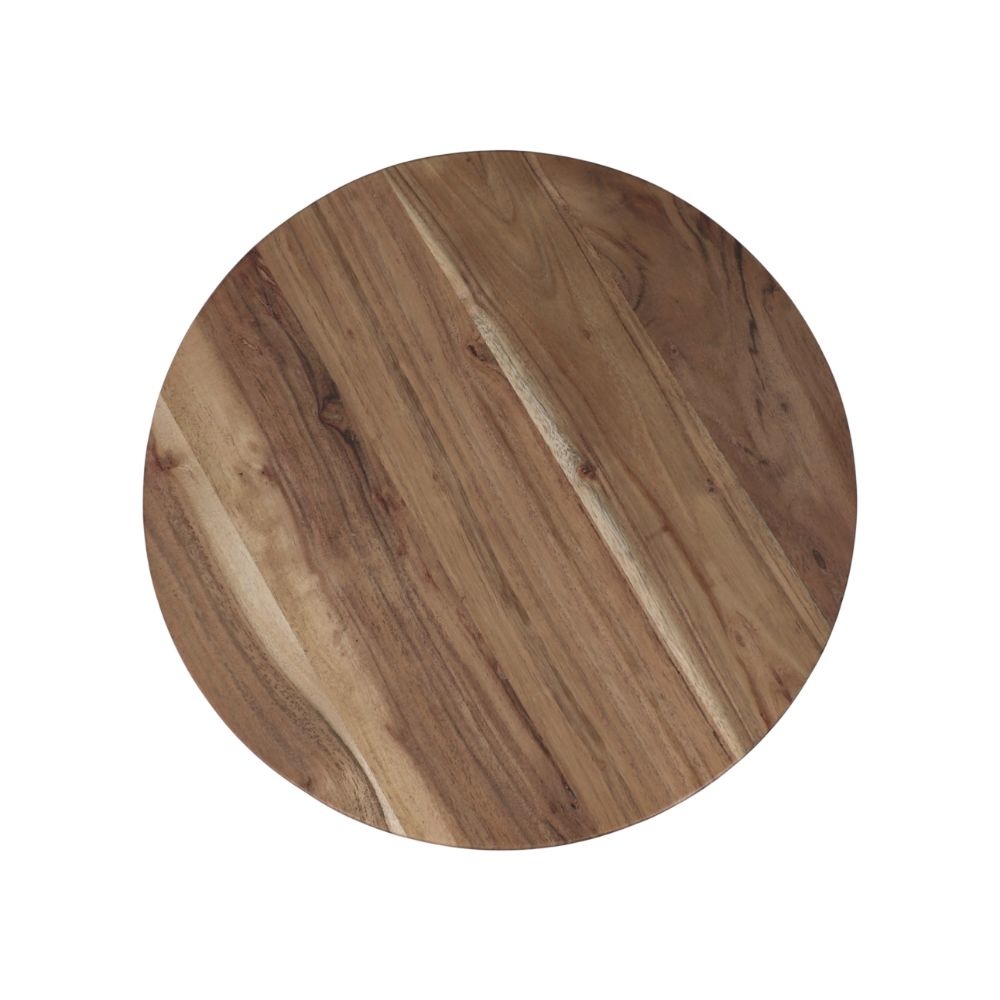 Bijzettafel Zurich - ø40x50 - Naturel - Acaciahout/ijzer