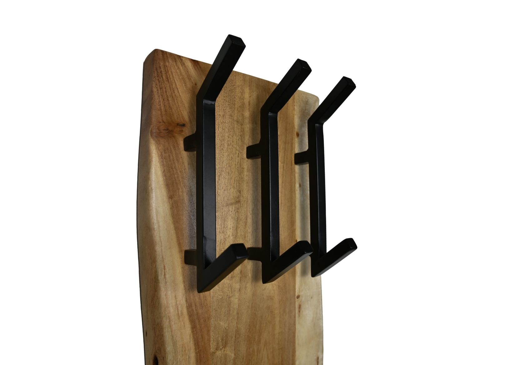 Garderobenständer Live Edge - 25x13x100 - Natur - Akazienholz/Metall