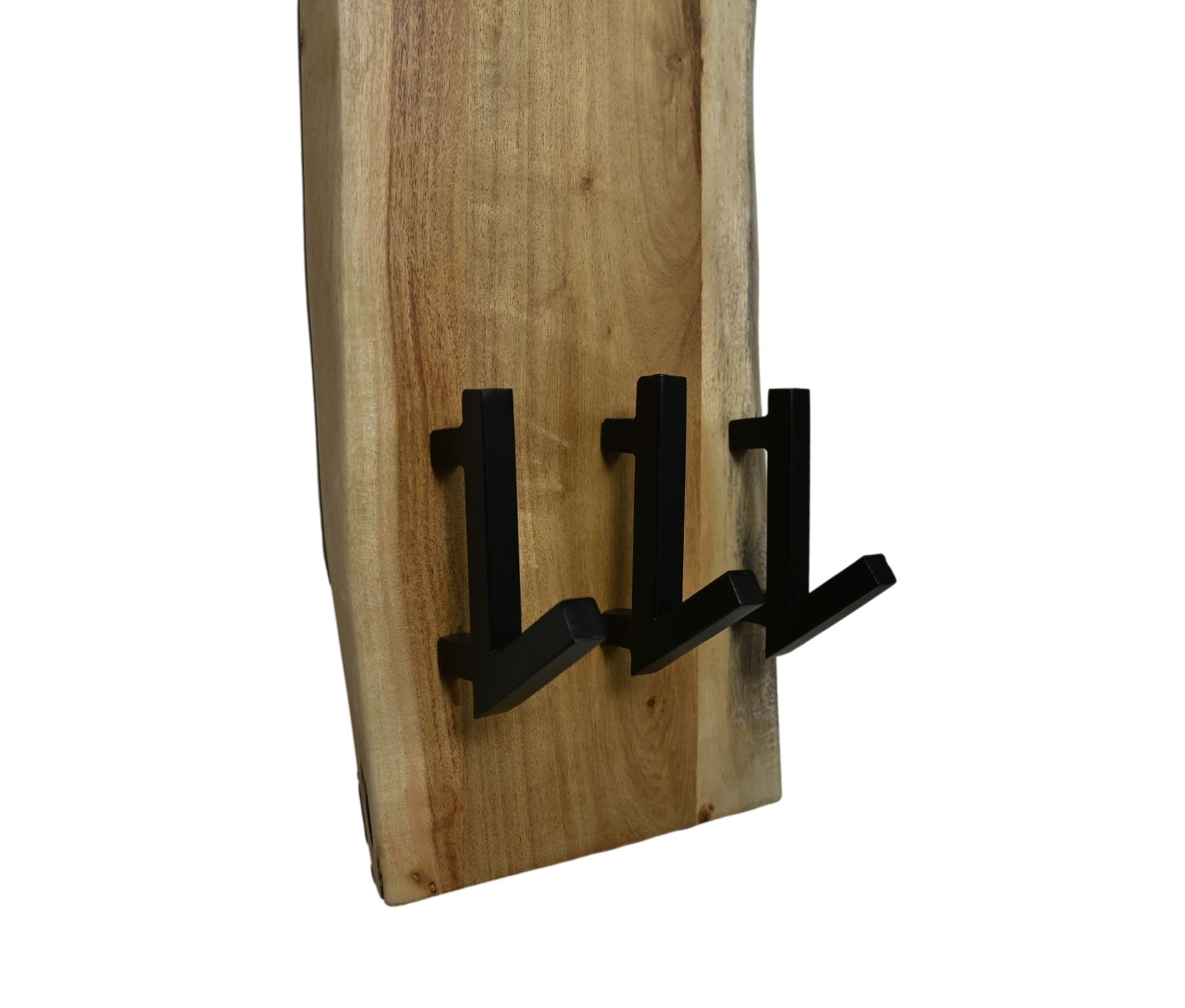 Garderobenständer Live Edge - 25x13x100 - Natur - Akazienholz/Metall