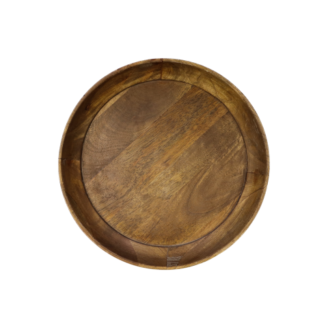 Bijzettafel Ventura - ø50 cm - mangohout/ijzer - naturel