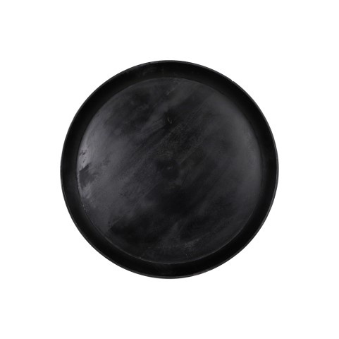 Side table Ventura - ø60 cm - mango wood/iron - black wash/antique gold