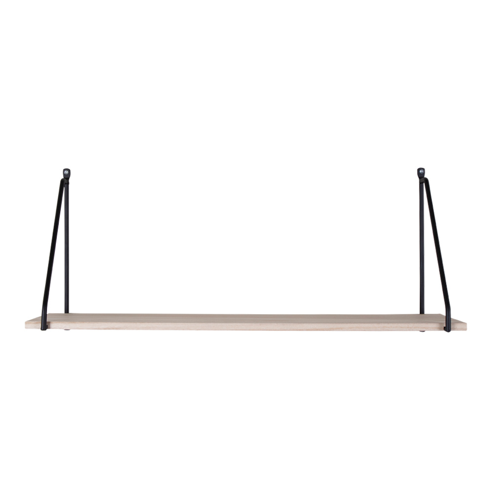 Arnhem Shelf - Regal mit schwarzem Rahmen und einer Ablage aus Naturholz
