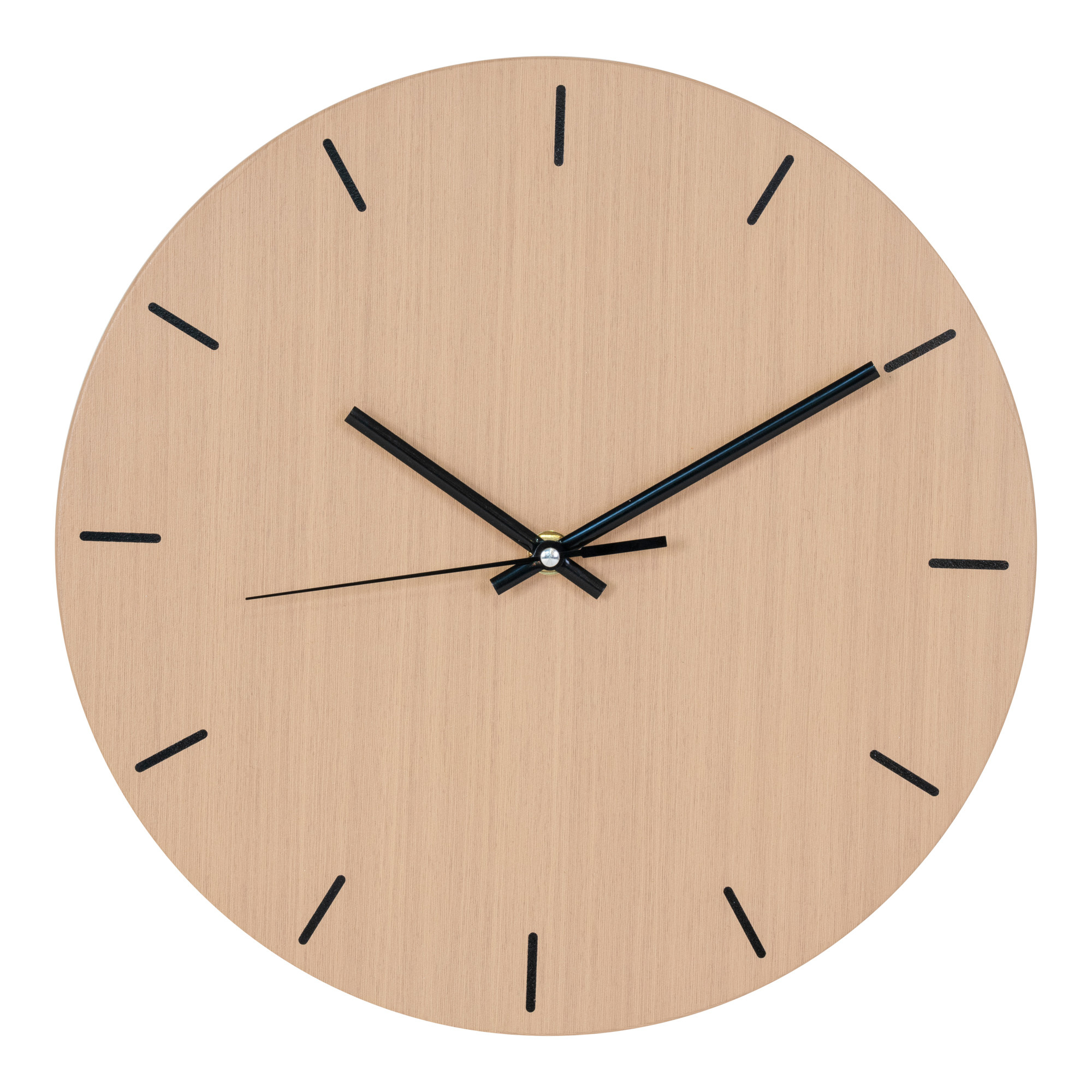 Asti Wall Clock - Wall clock natural wood texture- 30 cm