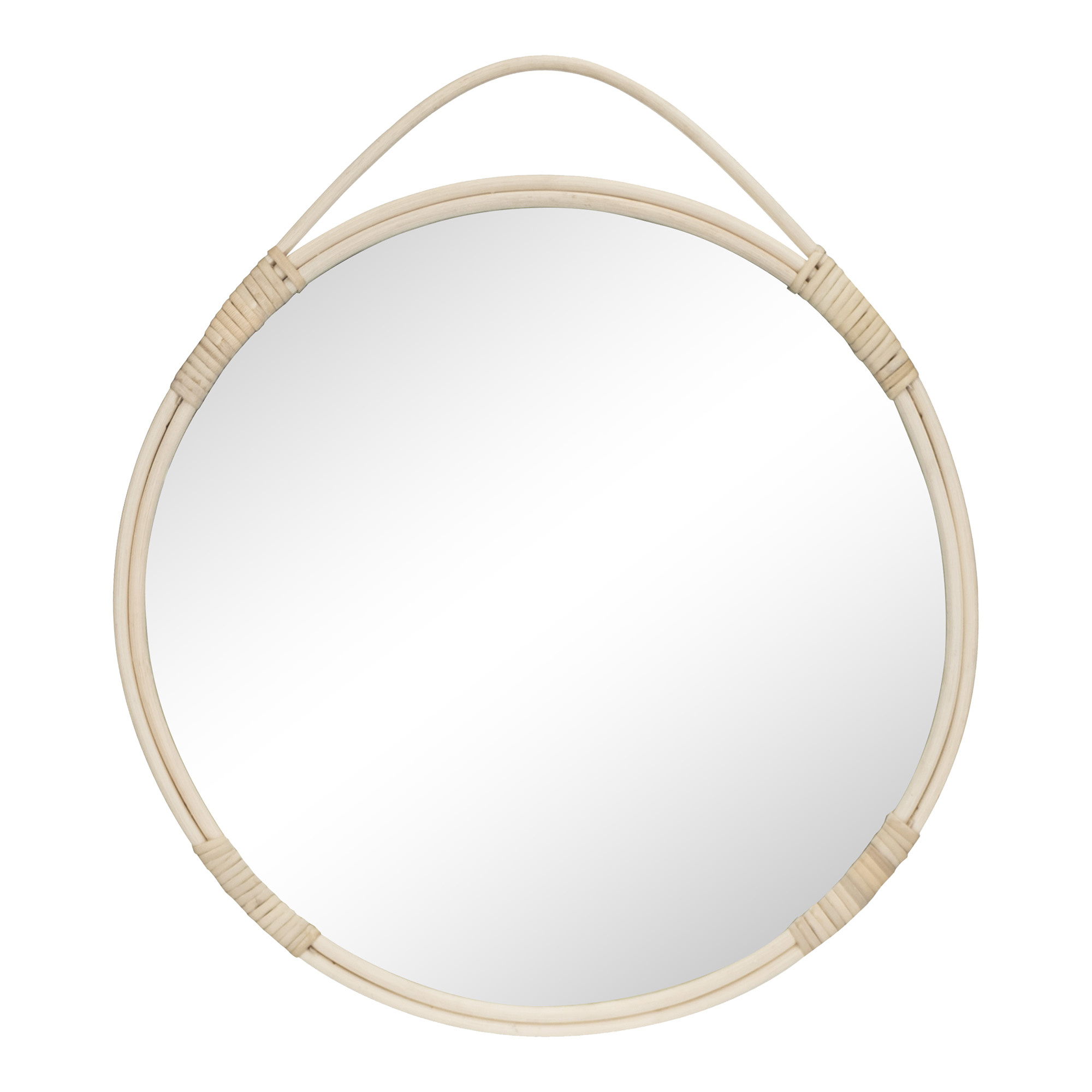Malo Mirror - Ronde spiegel in natuurlijk rotan -50 cm