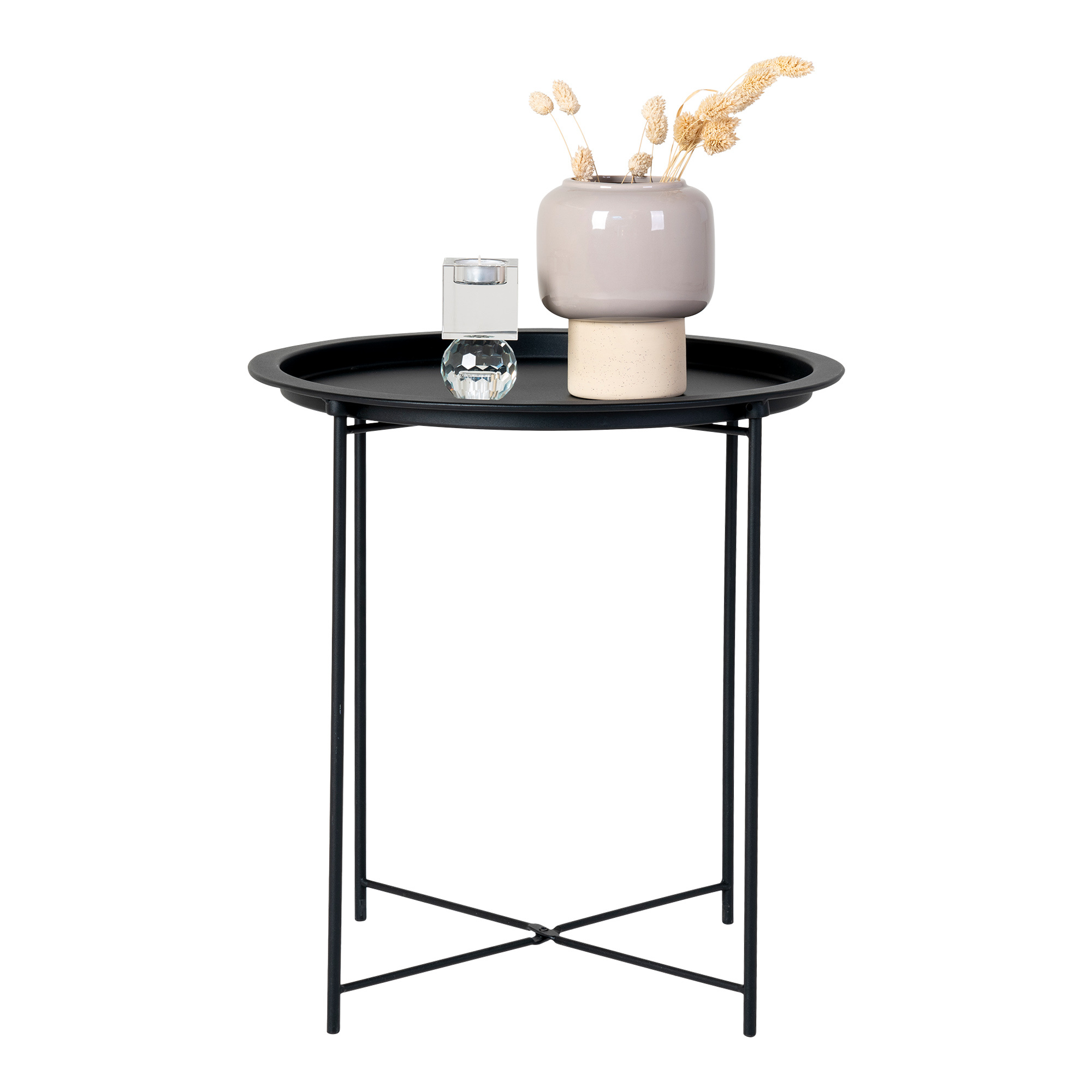Bastia Side Table - Beistelltisch aus schwarz pulverbeschichtetem Stahl