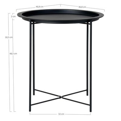 Bastia Side Table - Beistelltisch aus schwarz pulverbeschichtetem Stahl