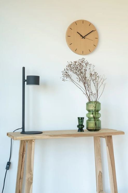 Asti Wall Clock - Wall clock natural wood texture- 30 cm