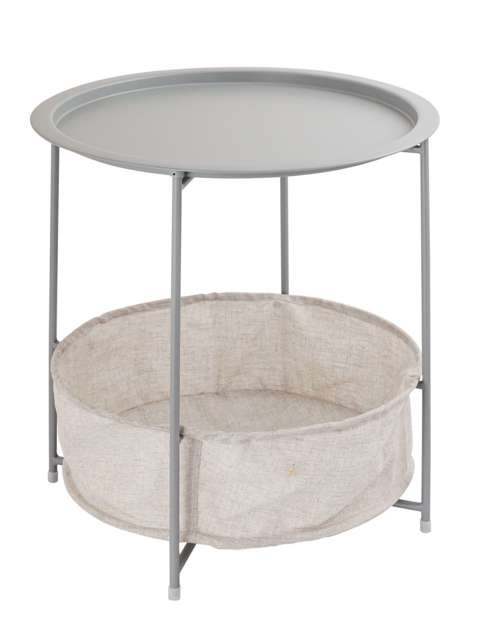 Bijzettafel - Salontafel- 47 x 51cm - Metaal- Grijs