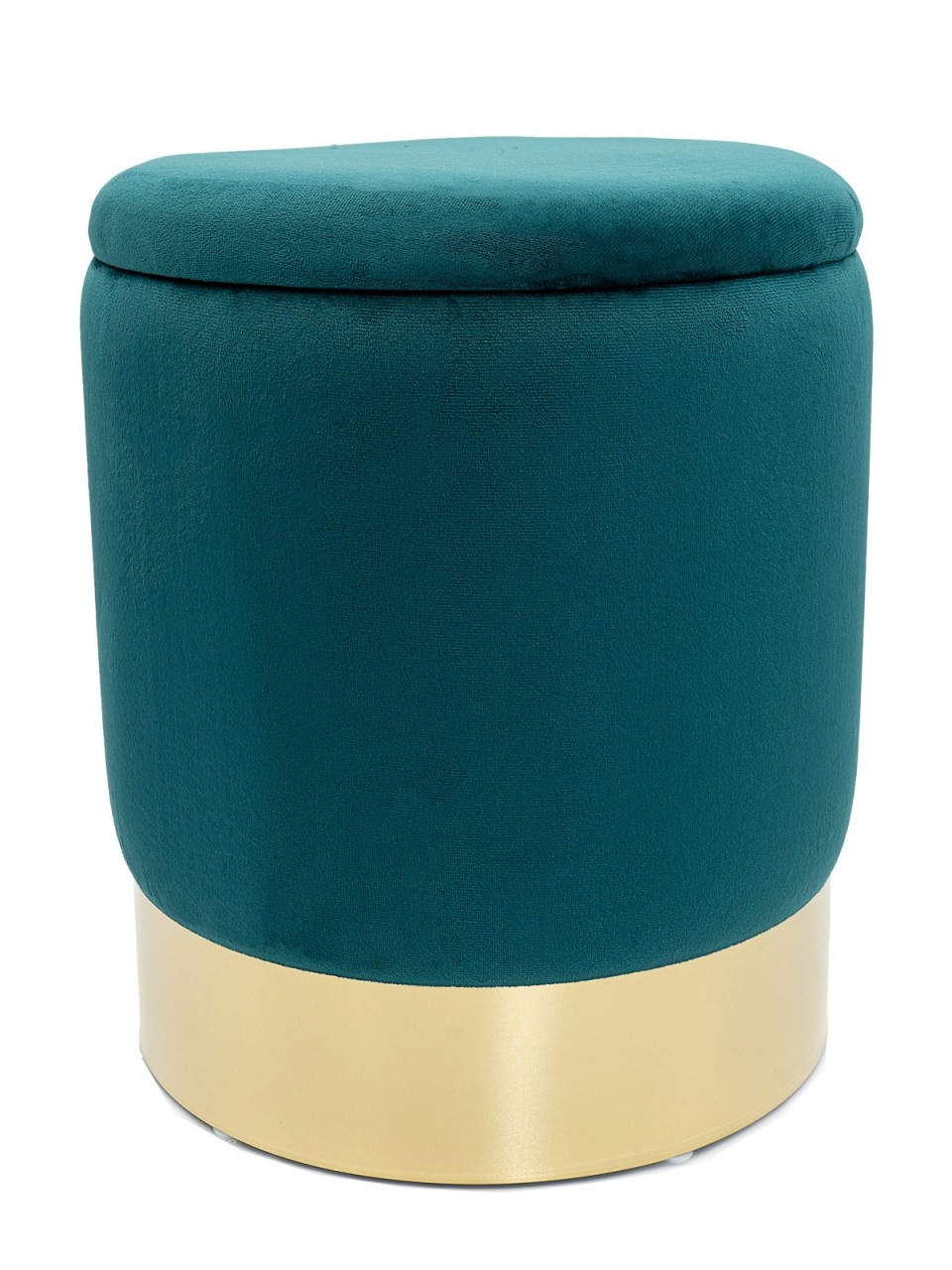 Hocker - Hocker aus Samt - Mit Ablagefläche - Blau- Ø 31 x H 38 cm