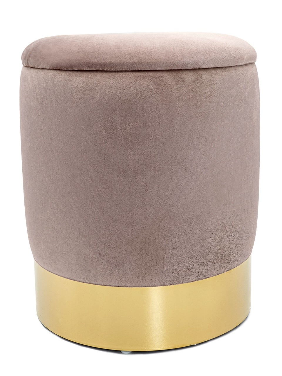 Hocker - Hocker aus Samt - Mit Ablagefläche - Lila - Ø 31 x H 38 cm - Dekorativer Hocker