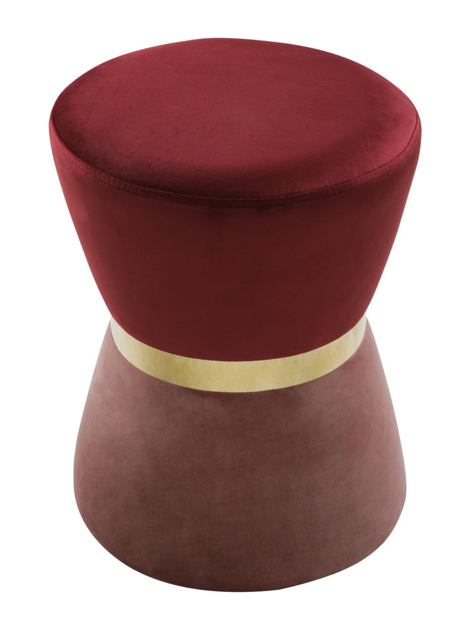 Parya Home -Sitzhocker tailliert 32 x 42 cm Samt Hocker Samt Pouf Sitzhocker bis 150 kg Glocke