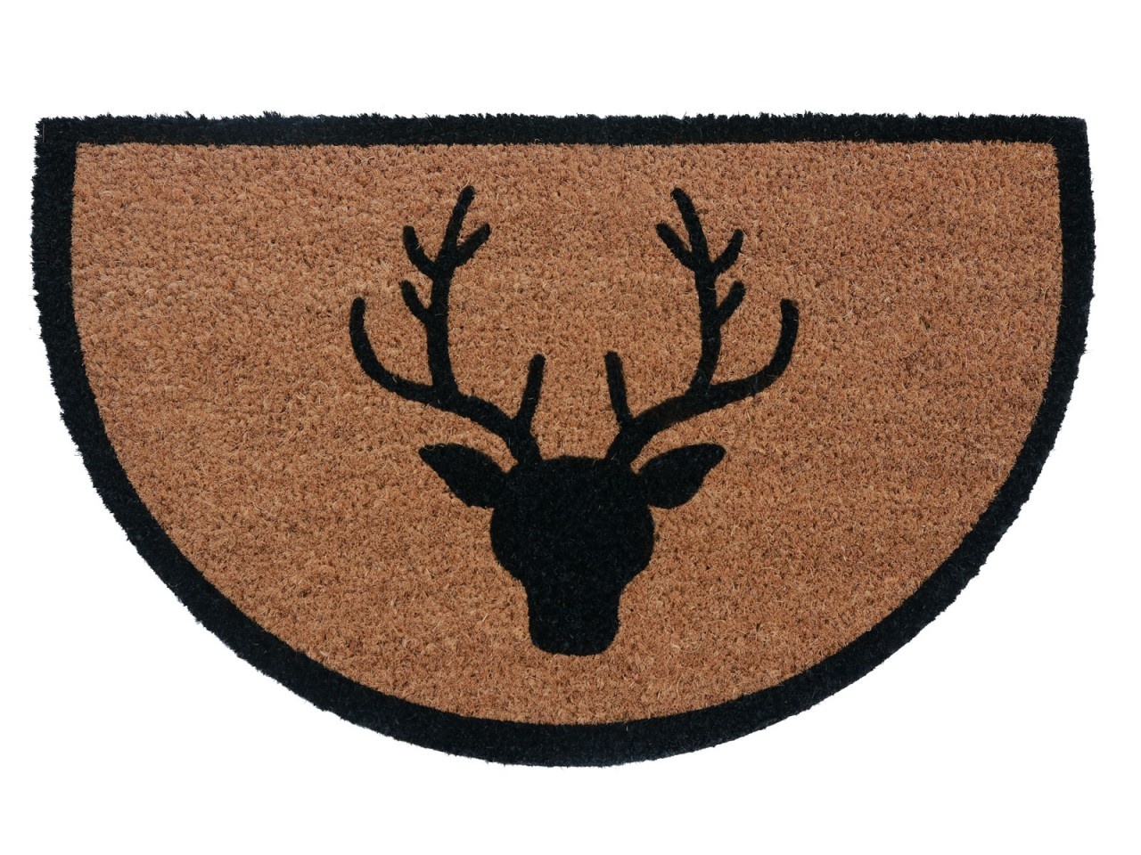Parya Home - Kokosnussmatte Fußmatte halbrund 75 x 45 cm F