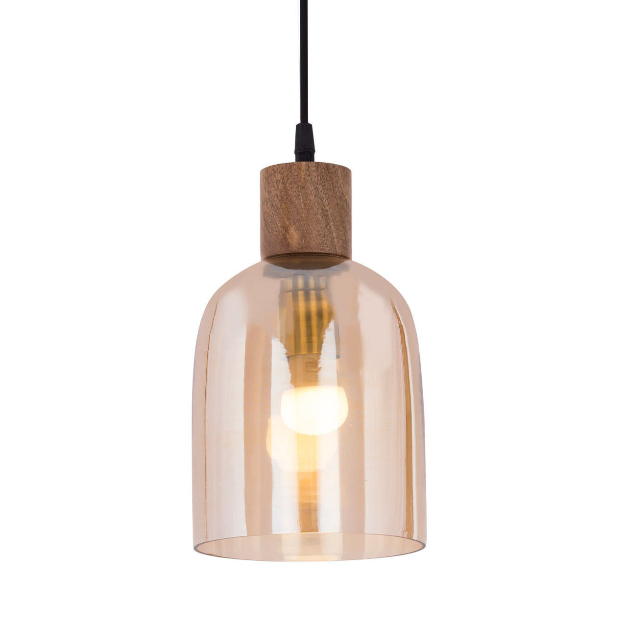 Parya Home - Hanglamp Amber -Ø 13x20 - Bruin - Hout Parya Home - Hanglamp Amber -Ø 13x20 - Bruin - Hout
