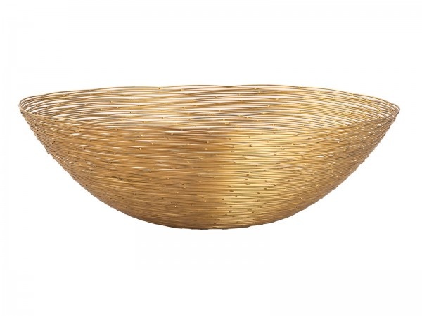 Parya Home - Obstschale rund - ø 30 cm - Gold - Metall