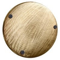Parya Home - Dekoratives Tablett ø 28 cm Tablett Metall Kerzentablett rund - Silber - Metall