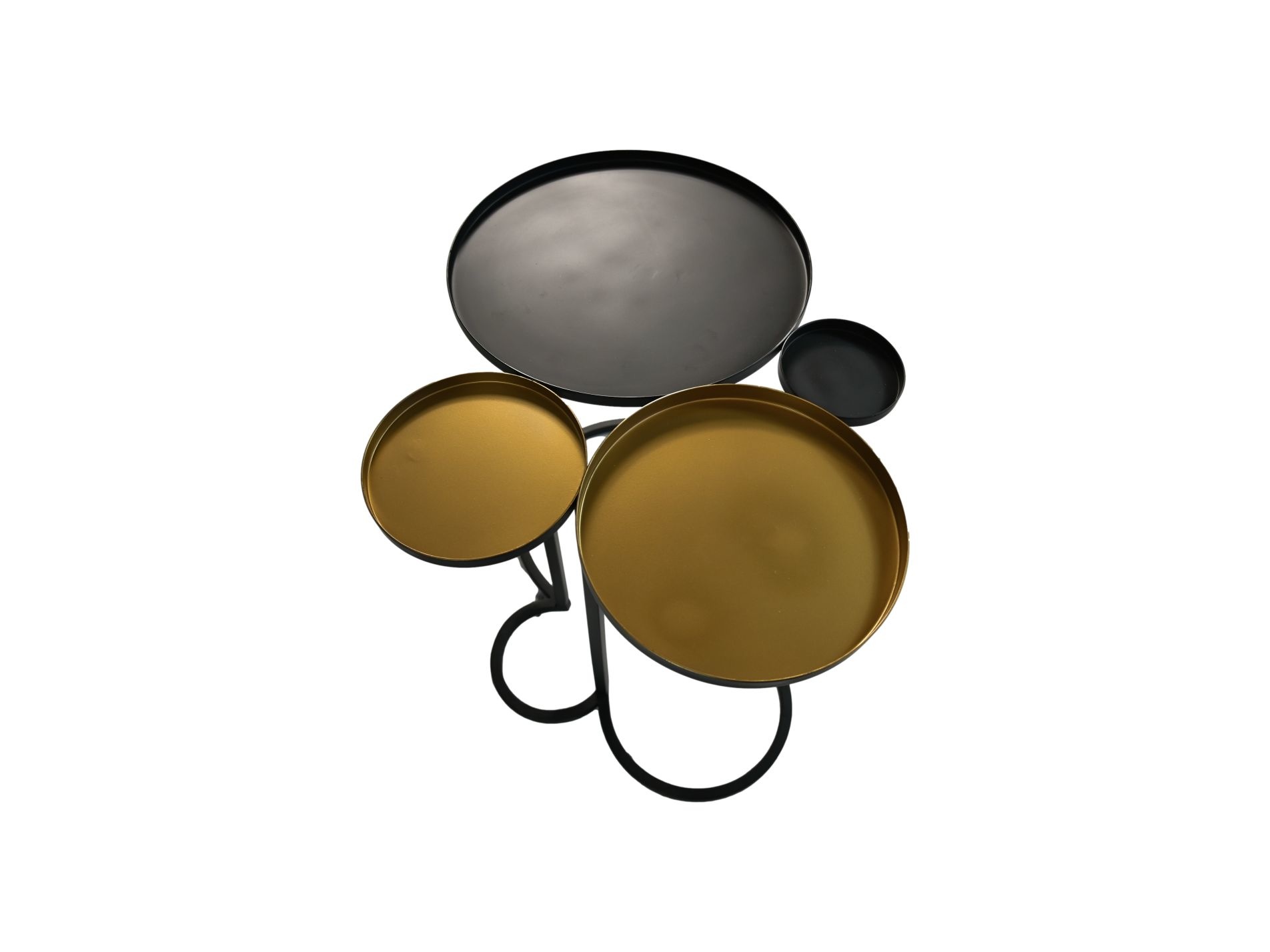 Bijzettafel - 61x53x50 - Goud/zwart - Ijzer