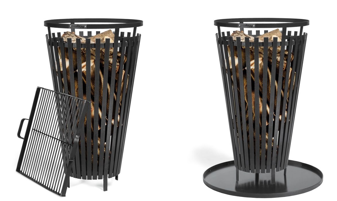 Vuurkorf Flame - 40 x76cm - Zwart