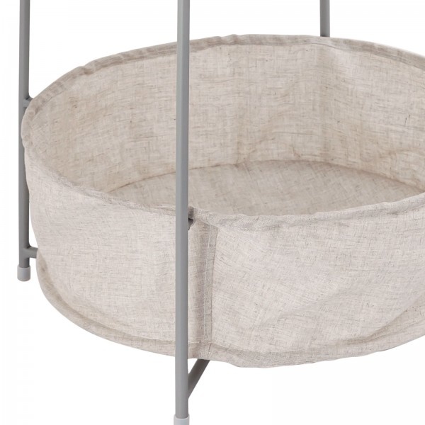 Beistelltisch - Couchtisch- 47 x 51cm - Metall- Grau