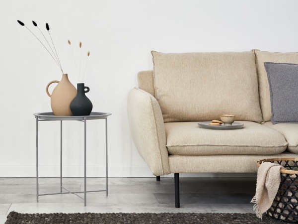 Beistelltisch - Couchtisch- 47 x 51cm - Metall- Grau