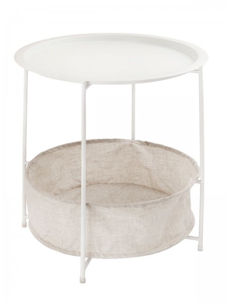 Side table - Coffee table 47 x 51cm - Metal - White