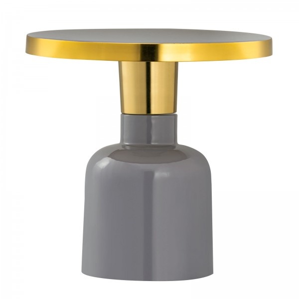 Parya Home -Side table round - Decorative table - 45 x45 cm- Metal - Gray