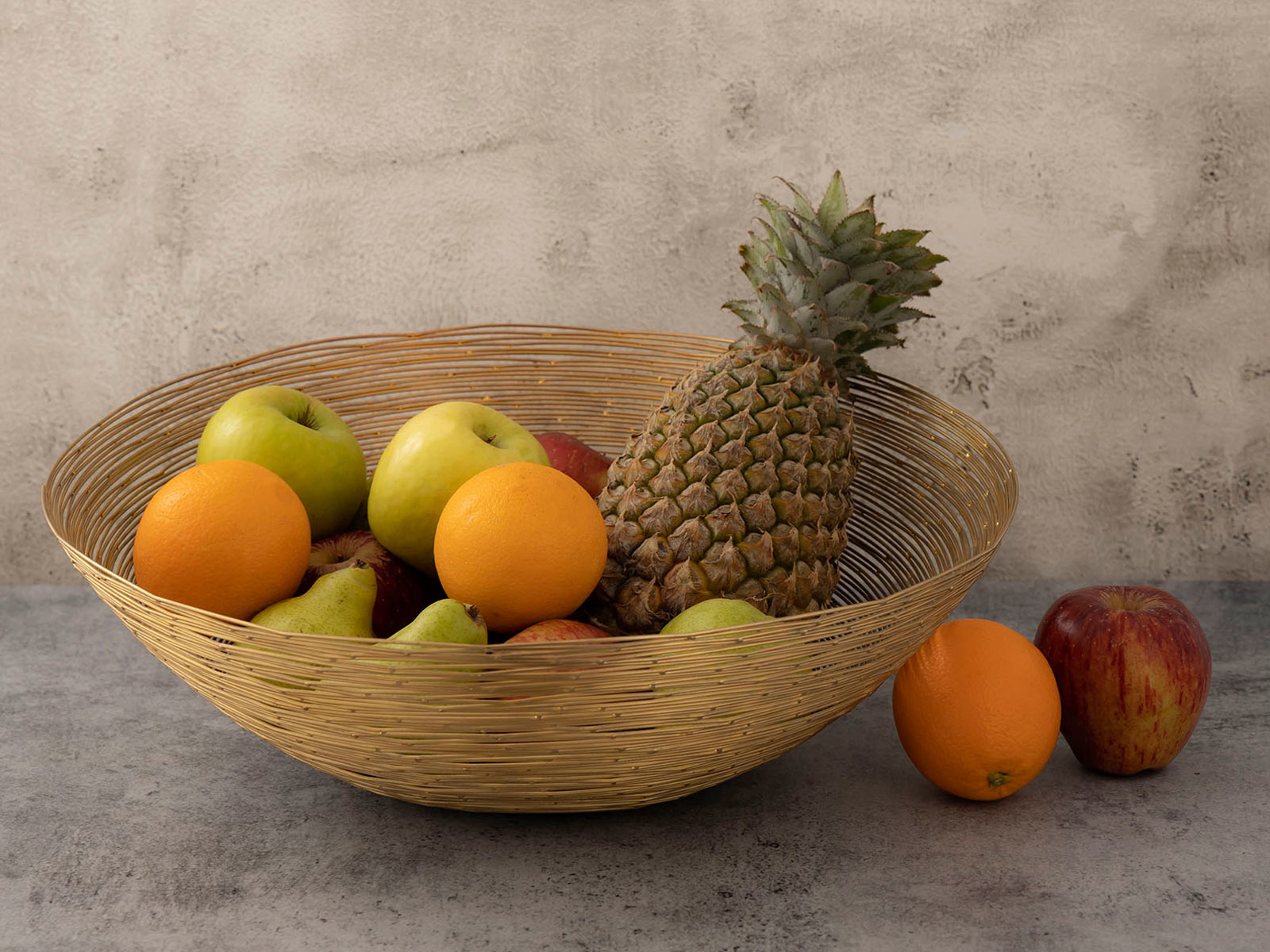Parya Home - Obstschale rund - ø 30 cm - Gold - Metall