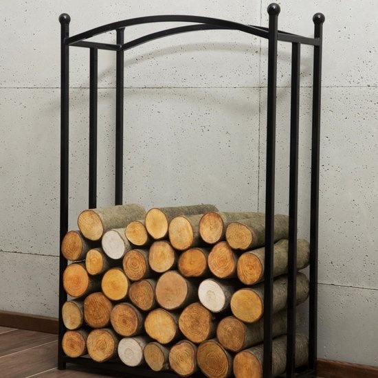 Holzlagerung Berry - Holzlagerung - Metall - Schwarz