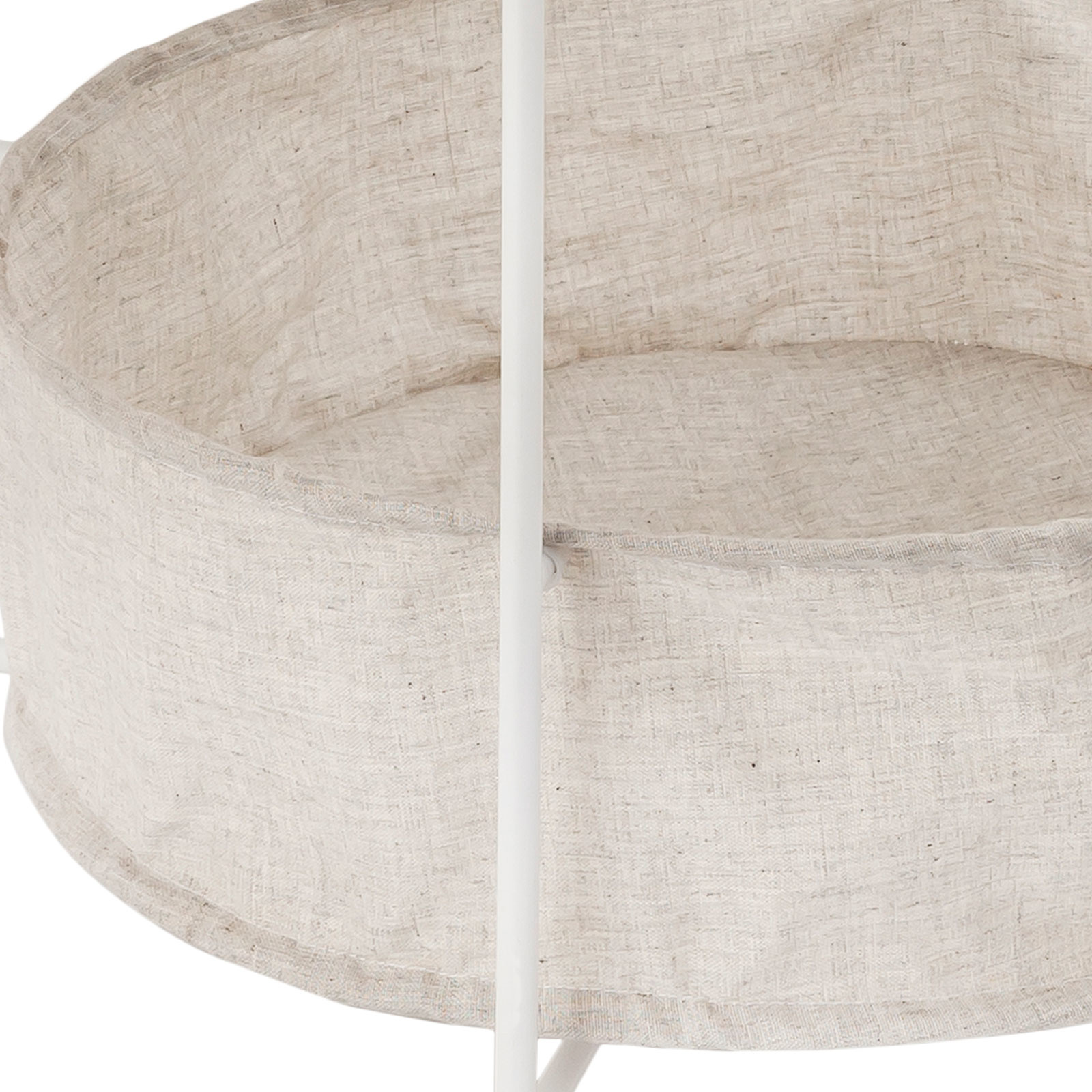 Side table - Coffee table 47 x 51cm - Metal - White