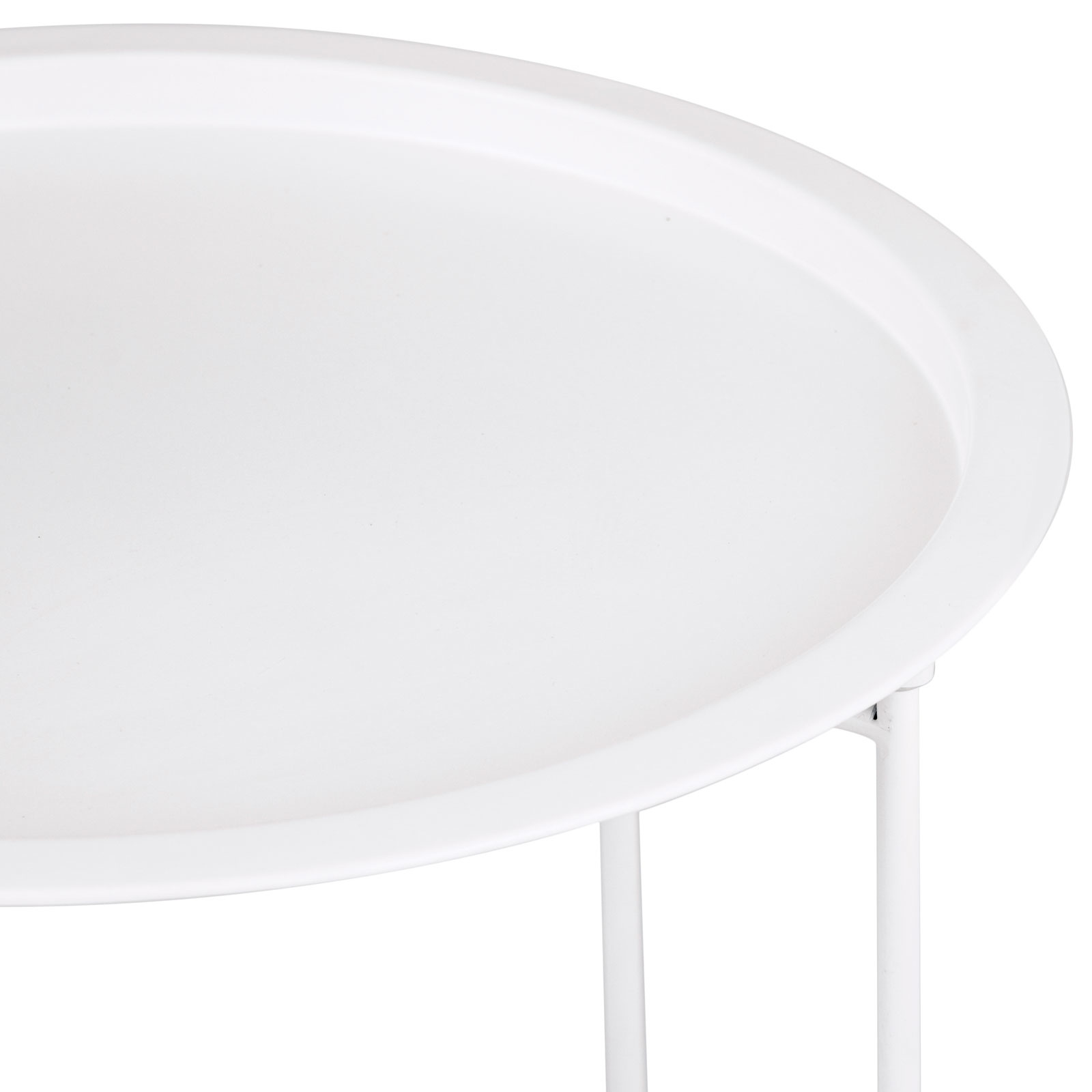 Side table - Coffee table 47 x 51cm - Metal - White