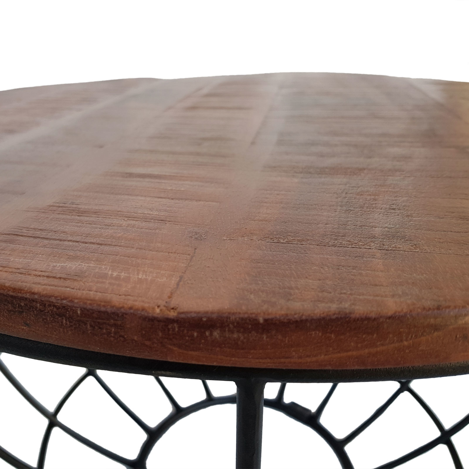 Tisch - Beistelltisch - Robuster Couchtisch - Wohnzimmertisch - Rund ø55 cm x 37 cm - Massives Metallgestell