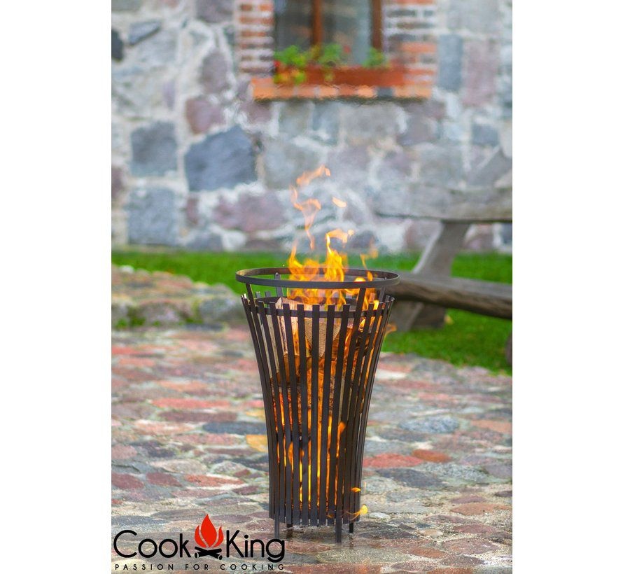 Vuurkorf Flame - 40 x76cm - Zwart
