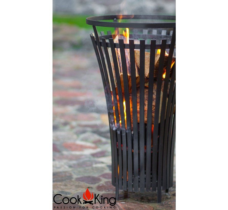 Vuurkorf Flame - 40 x76cm - Zwart