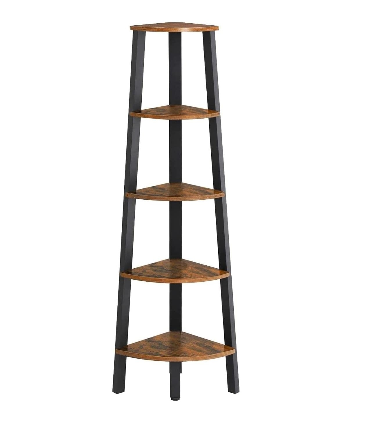 Parya Home - Houten Boekenkast - 5 Legborden - Metalen Frame - Vintage