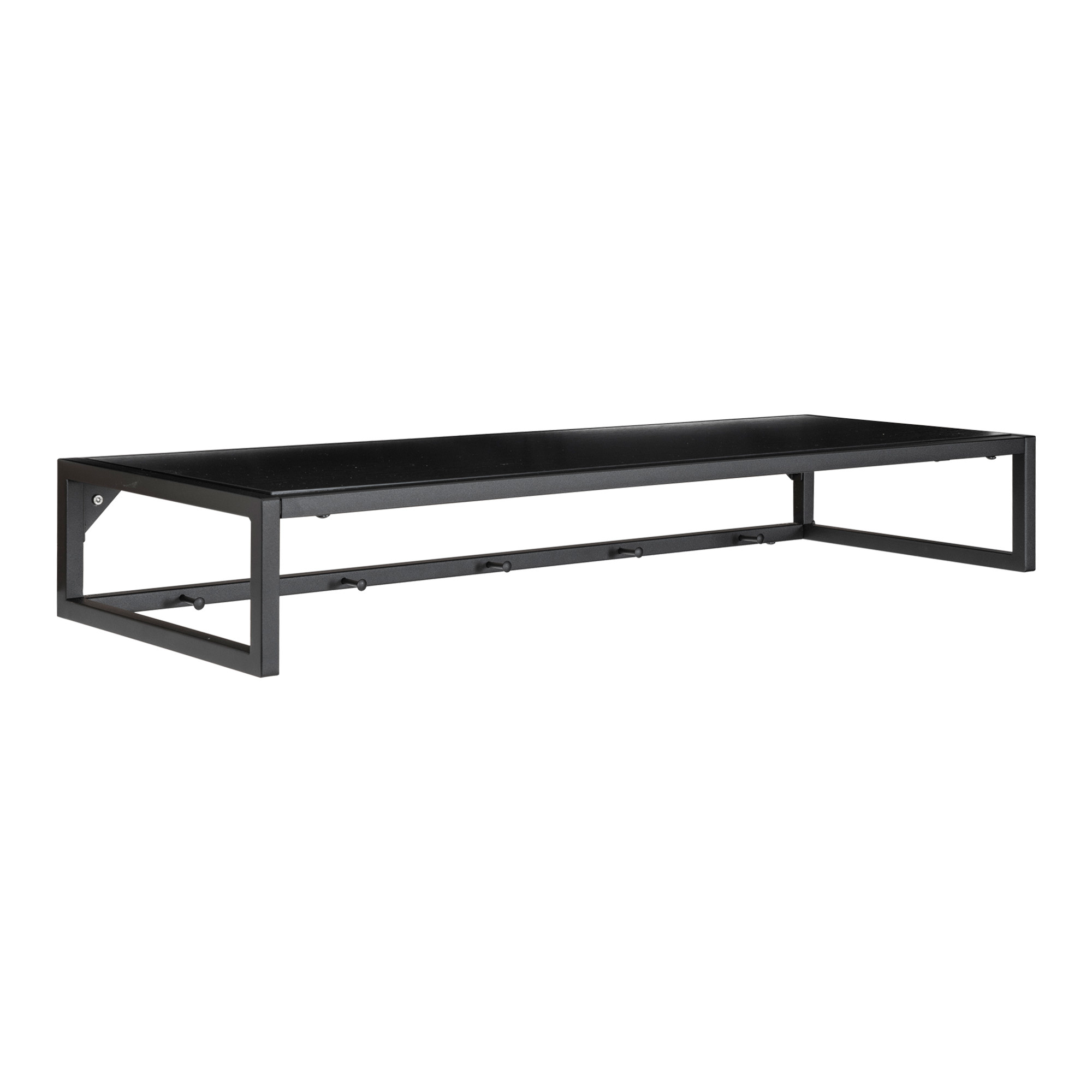 Vita Hoedenplank - Hoedenplank met zwart frame en zwarte plank
