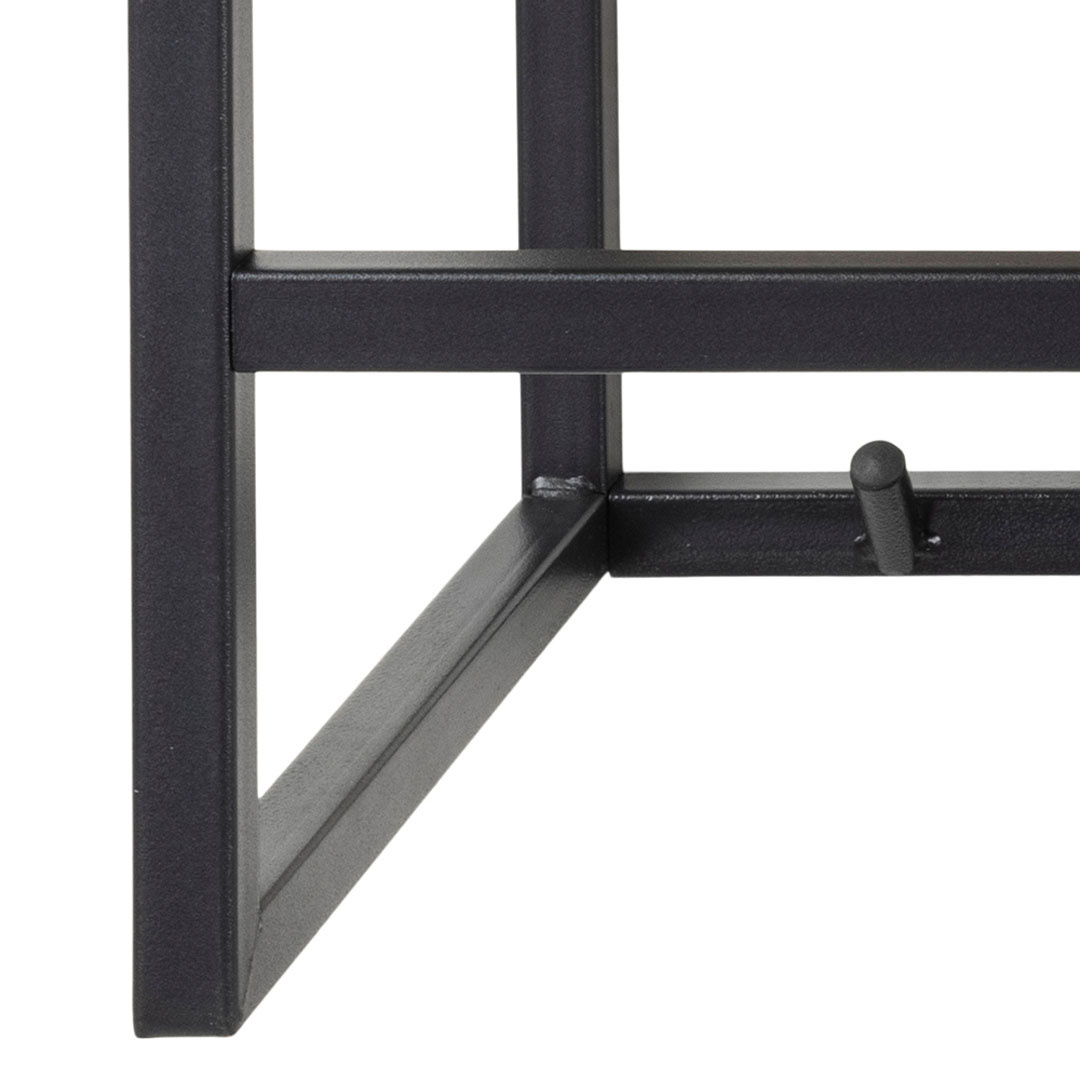 Vita Hoedenplank - Hoedenplank met zwart frame en zwarte plank