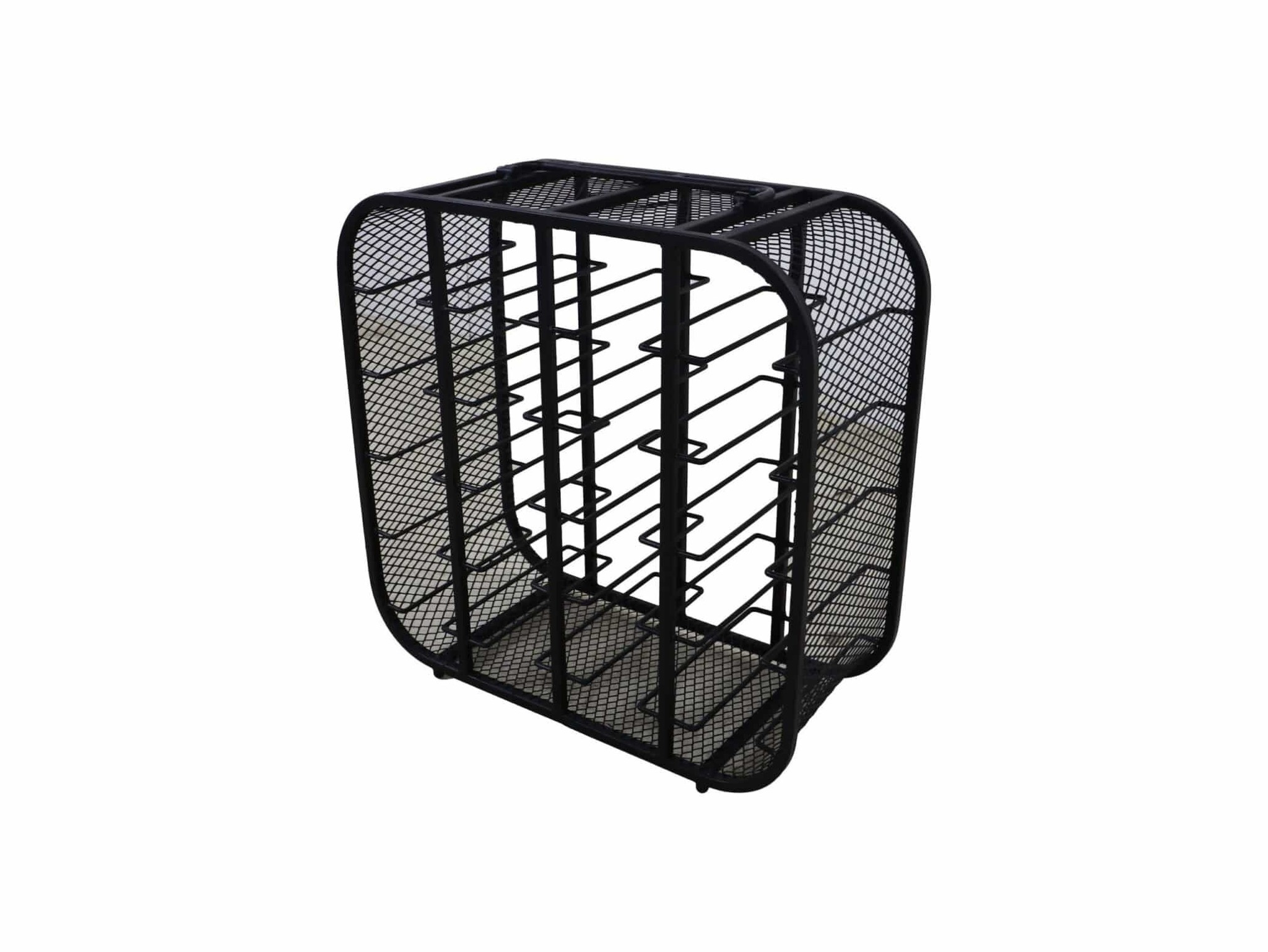 Wijnrek 12 Flessen - 55x25x55 - Zwart - Metaal
