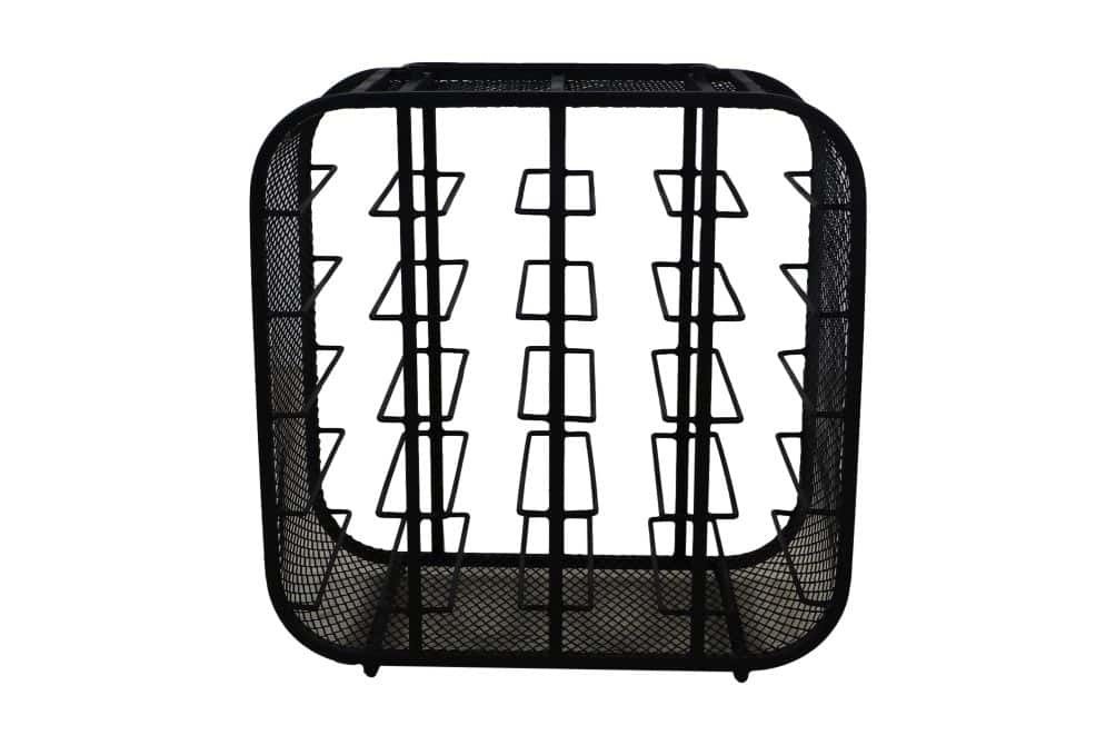 Wijnrek 12 Flessen - 55x25x55 - Zwart - Metaal