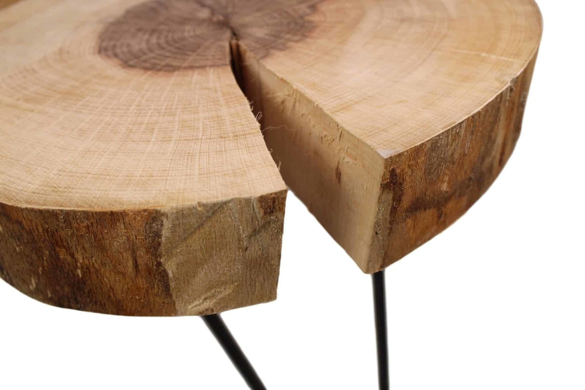 Salontafel Roxy - 4 Bladen - Natural oil/Black