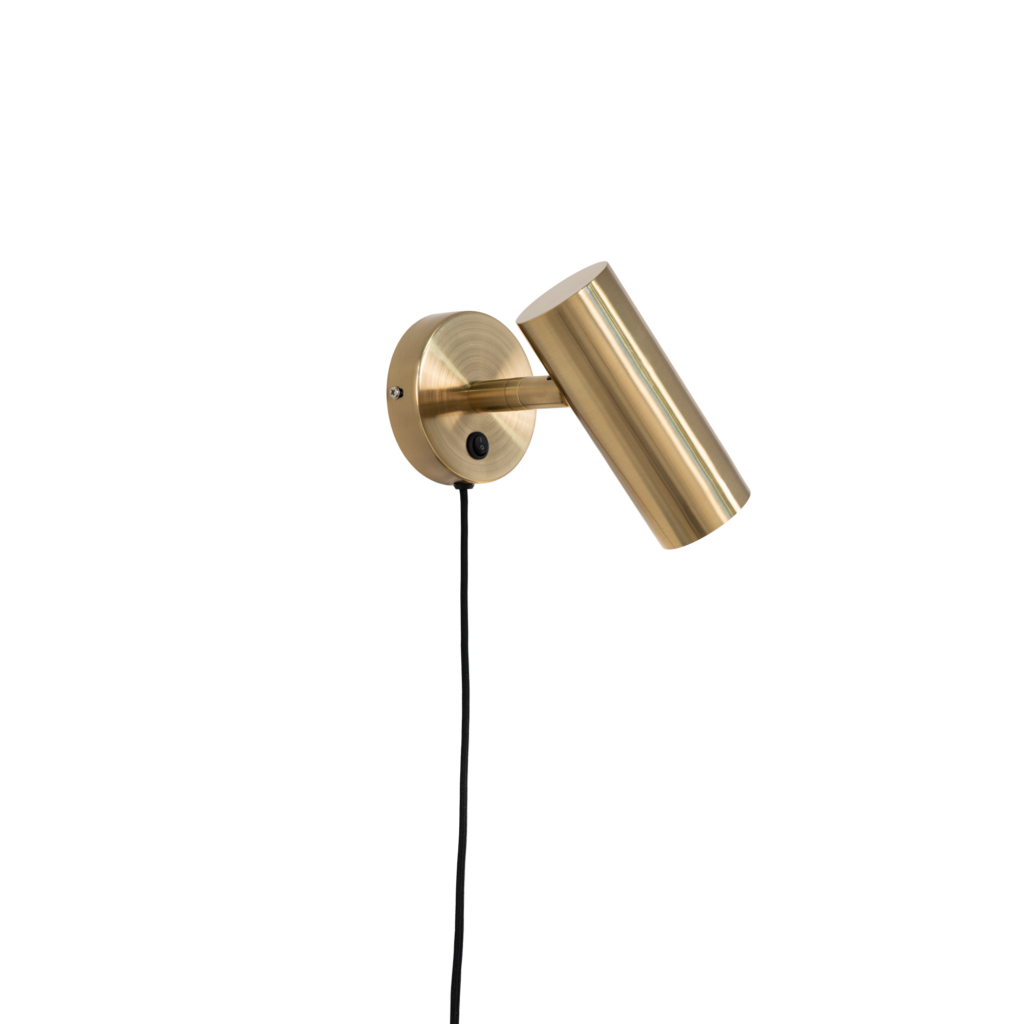 House Nordic - Paris Wandleuchte - 190 cm Stoffkabel- Goldfarben- Stahl