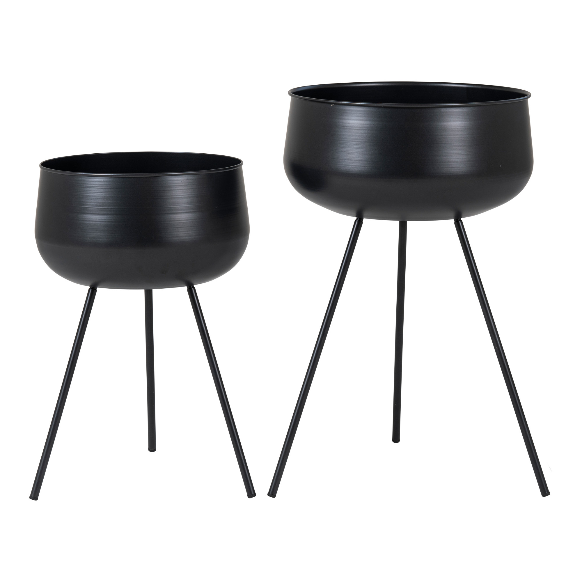 House Nordic - Ardola 2 Flower Pots - 28x46 / 34x56 - Black - Steel
